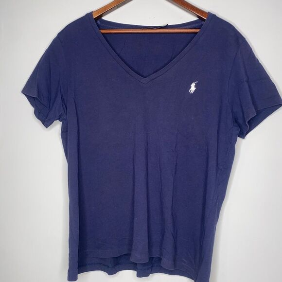 Polo Ralph Lauren Blue Relaxed Fit Short Sleeve Tee Women’s XL - Picture 1 of 4